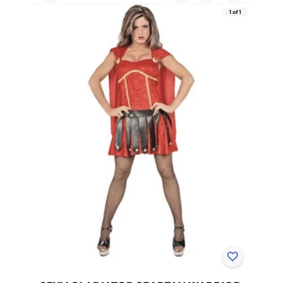 SEXY GLADIATOR SPARTAN WARRIOR ADULT HALLOWEEN COSTUME WOMEN SIZE MEDIUM Velvet - Picture 1 of 8